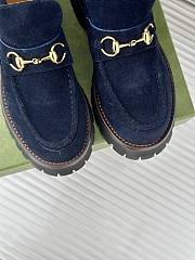Gucci Loafer Horsebit Suede Navy - 2