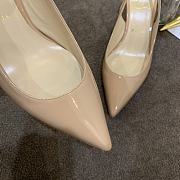 Louboutin Heels Shining Leather Beige - 4