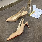 Louboutin Heels Shining Leather Beige - 2