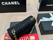 Chanel Flap Bag Mini Tweed Cotton Black 20 x 12 cm - 5