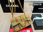 Chanel Flap Bag Mini Tweed Cotton Yellow 20 x 12 cm - 1