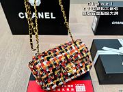 Chanel Flap Bag Mini Tweed Cotton Multicolor 20 x 12 cm - 1