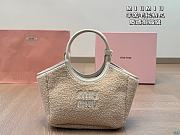 MiuMiu Fur Ivy Tote Beige 23 x 16 cm - 1