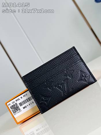 Louis Vuitton Double Card Holder Monogram Shadow Black 11 x 7 x1 cm 