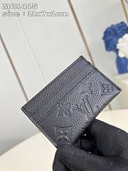 Louis Vuitton Double Card Holder Monogram Shadow Black 11 x 7 x1 cm  - 5
