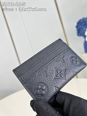 Louis Vuitton Double Card Holder Monogram Shadow Black 11 x 7 x1 cm  - 3