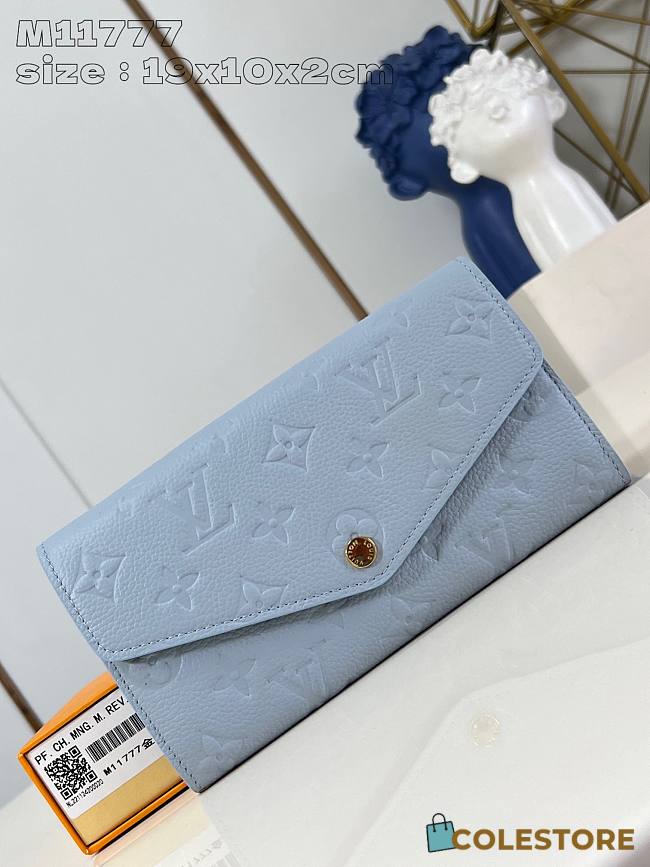 Louis Vuitton Wallet Monogram Empreinte Blue 19 x 10 x 2 cm  - 1