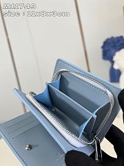 Louis Vuitton Wallet Mahina Monogram Empreinte White Blue 11 x 8 x 3 cm  - 4