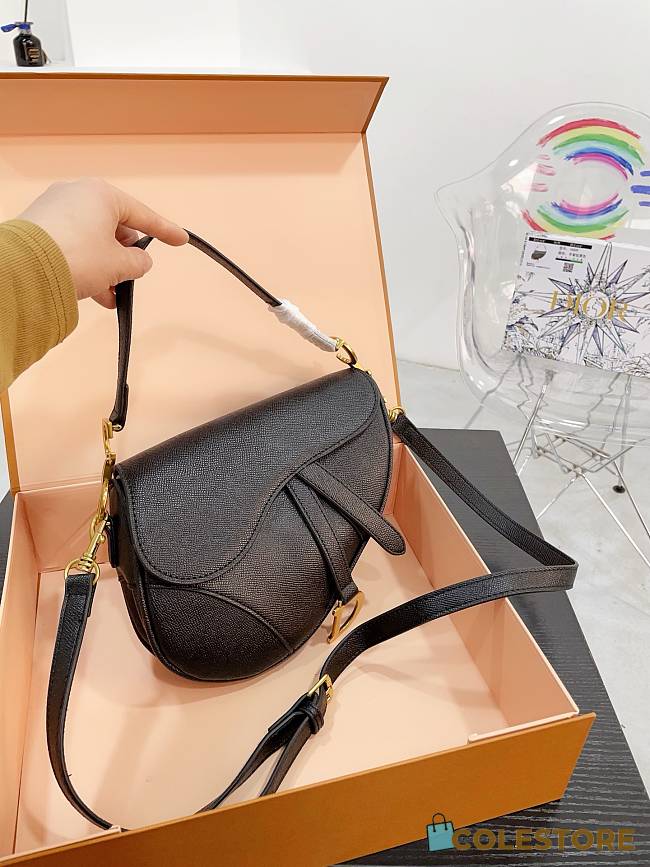 Dior Saddle Black 24 x 6 x 18 cm - 1