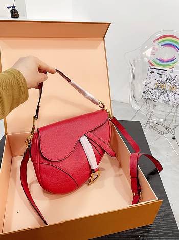 Dior Saddle Red 24 x 6 x 18 cm