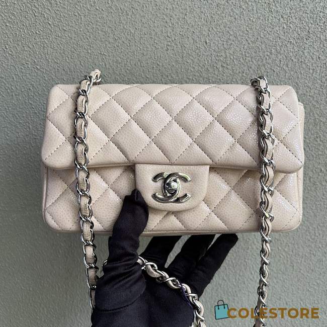 Chanel Flap Bag Mini Caviar Light Beige 20 cm - 1