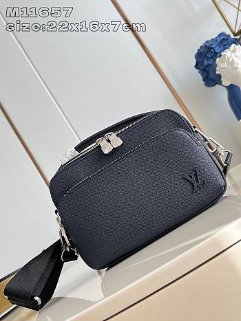 Louis Vuitton Monogram Brushed Black 22 x 16 x 7cm