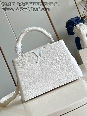 Louis Vuitton Capucines BB White 27 x 18 x 9 cm