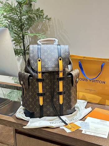 Louis Vuitton Backpack Brown And Yellow 33 x 46 cm