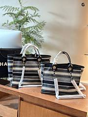 Chanel Shopping Bag Black And White 38 cm - 5