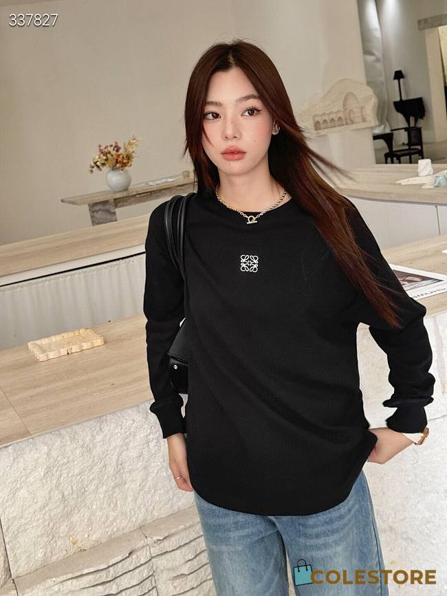 Loewe Anagram Long Shirt Black  - 1