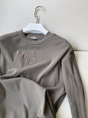 Loewe Anagram Long Shirt Brown  - 4