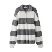 Thom Browne Polo White And Grey  - 1