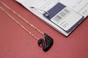 Swarovski Swan Necklace Black  - 3