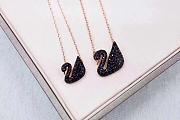 Swarovski Swan Necklace Black  - 5