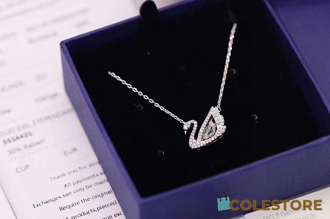 Swarovski Swan Necklace White  - 1