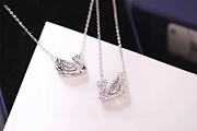 Swarovski Swan Necklace White  - 4