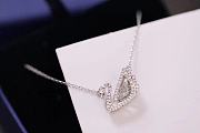 Swarovski Swan Necklace White  - 3