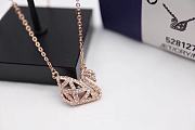Swarovski Swan Necklace Gold/ Black Rose - 4