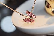 Van Cleef & Arpels Pink Butterfly Necklace  - 2