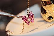 Van Cleef & Arpels Pink Butterfly Necklace  - 3