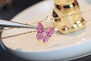Van Cleef & Arpels Pink Butterfly Necklace  - 5
