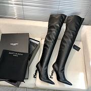 YSL Saint Laurrent High Boots Black  - 5