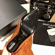 YSL Saint Laurrent High Boots Brown Suede - 3