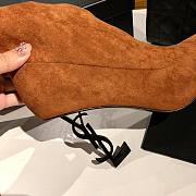 YSL Saint Laurrent High Boots Brown Suede - 2
