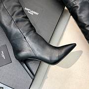 YSL Saint Laurrent Over Knee High Boots Black - 4