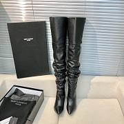 YSL Saint Laurrent Over Knee High Boots Black - 1