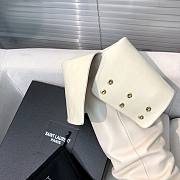YSL Saint Laurrent Over Knee High Boots White - 2