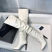 YSL Saint Laurrent Over Knee High Boots White - 6