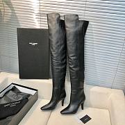 YSL Saint Laurrent Over Knee High Boots Black 02 - 1