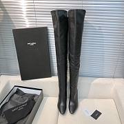 YSL Saint Laurrent Over Knee High Boots Black 02 - 4