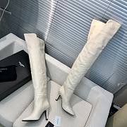 YSL Saint Laurrent Over Knee High Boots White 02 - 2