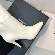 YSL Saint Laurrent Over Knee High Boots White 02 - 3