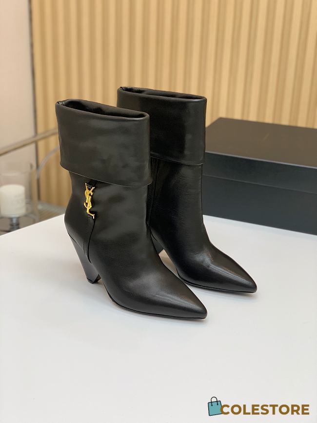 Saint Laurent Women's Leather Upper Pointed Toe Black - 1