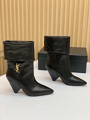 Saint Laurent Women's Leather Upper Pointed Toe Black - 4