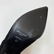 Saint Laurent Women's Suede Upper Pointed Toe Black - 6