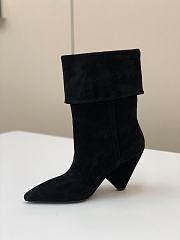 Saint Laurent Women's Suede Upper Pointed Toe Black - 3