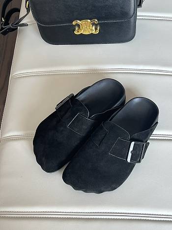 Balenciaga Sunday Suede Mule Black