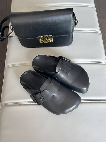 Balenciaga Sunday Leather Mule Black 