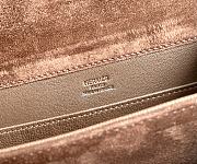 Hermes Shoulder Bag Dobls Suede Gold Hardware Chocolate 19 x 15 x 4 cm - 5