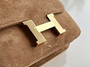 Hermes Shoulder Bag Dobls Suede Brown 19 x 15 x 4 cm - 4
